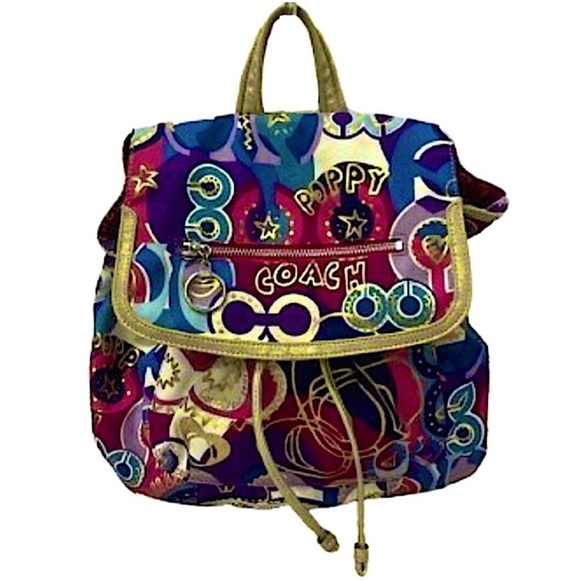 COACH Poppy Pop C Graffiti Backpack Wide Adjustable Straps W/ COACH DUST BAG main image 10